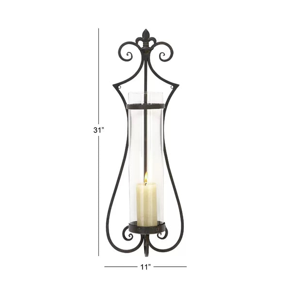 25" H x 10" W x 6" D Iron Tabletop Wall Sconce Holder (SET OF 4)