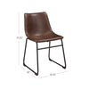 Irving Upholstered Side Chair in Brown (Set of 2) 7202