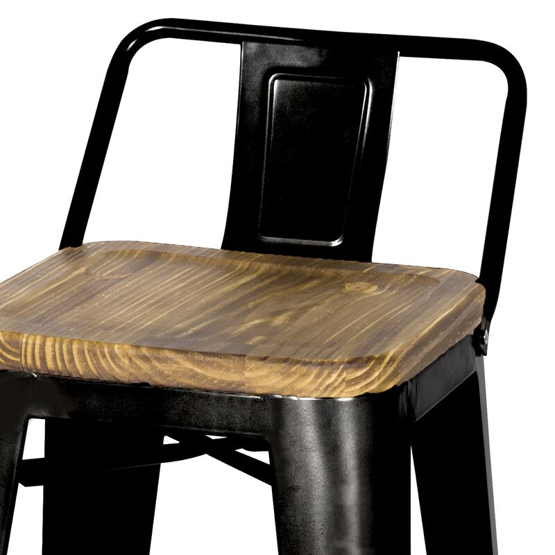 Black Irvington  Solid Wood Counter & Bar Stool (Set of 4) K8494