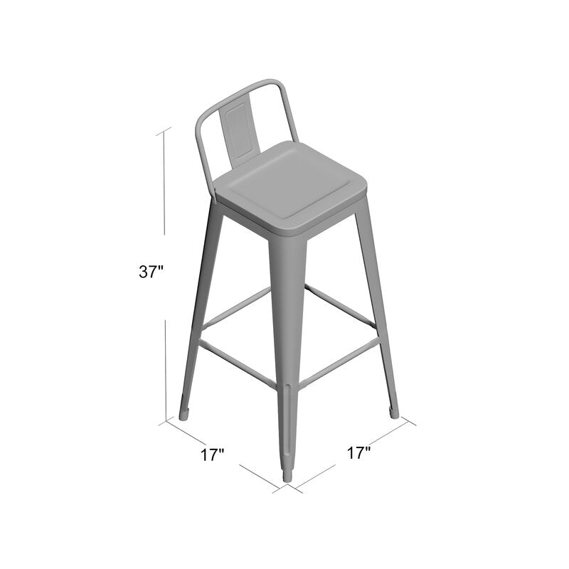 Black Irvington  Solid Wood Counter & Bar Stool (Set of 4) K8494