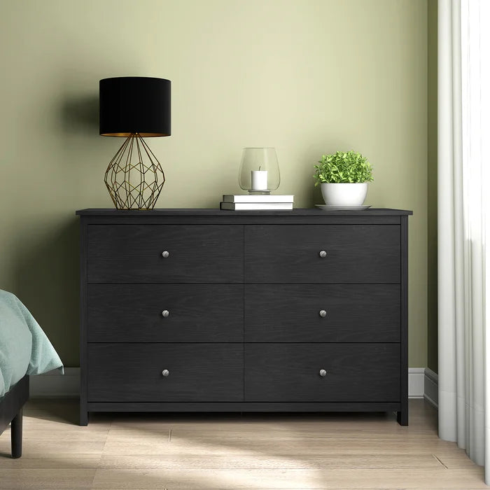 Black Oak Isenbert 6 - Drawer Dresser