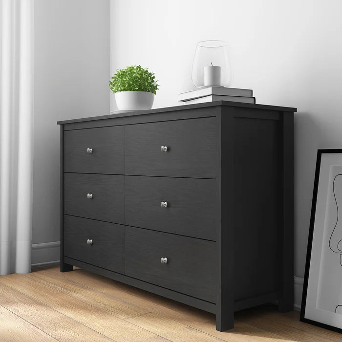 Black Oak Isenbert 6 - Drawer Dresser