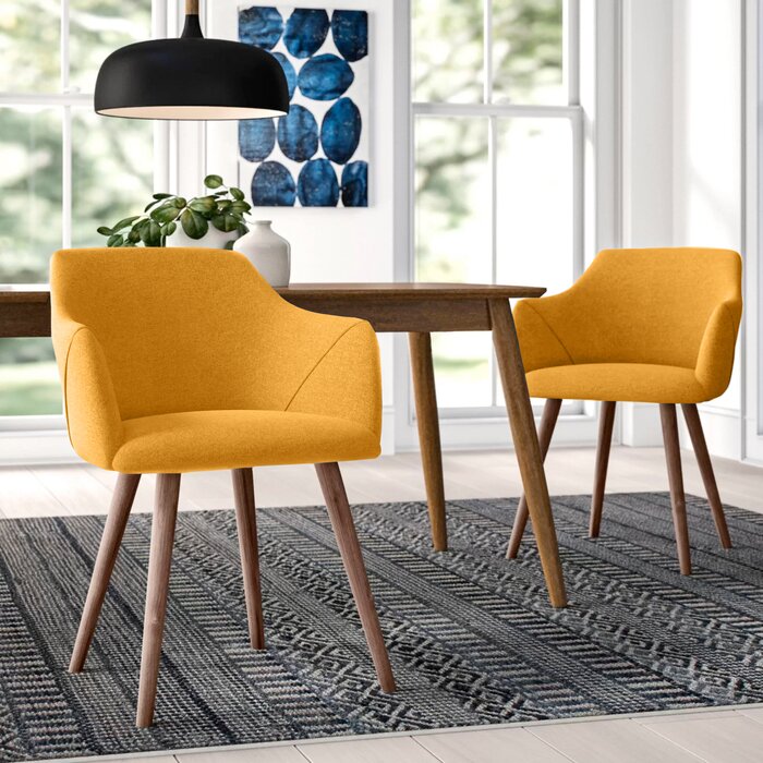 Sunday Curry Yellow Jace Arm Chair (Set of 2) – Salvage & Co Indy