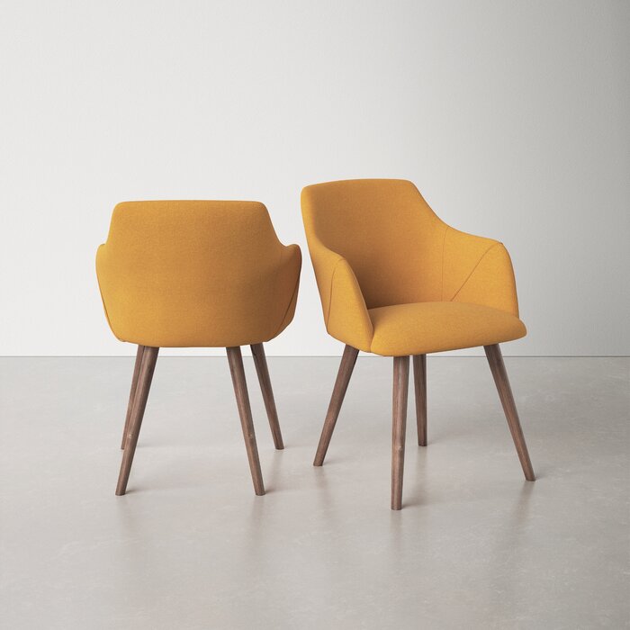 Sunday Curry Yellow Jace Arm Chair (Set of 2) – Salvage & Co Indy