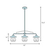 Load image into Gallery viewer, Jackson Heights 3 - Light Kitchen Island Linear Pendant 2305