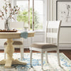 Set of 2 - Jaclin Linen Ladder Back Side Chairs, Linen/Off-White (#K2398)