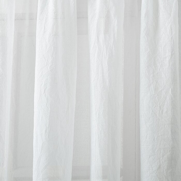50"W x 95"L Jaklyn Crushed Texture Semi-Sheer Rod Pocket Curtain 2 Panels