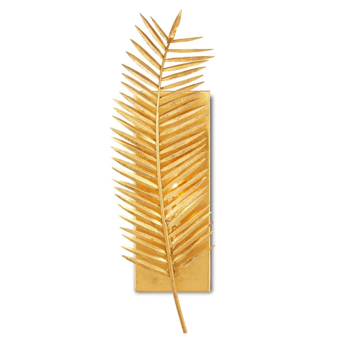 Janaki 1 - Light Gold Leaf Armed Sconce