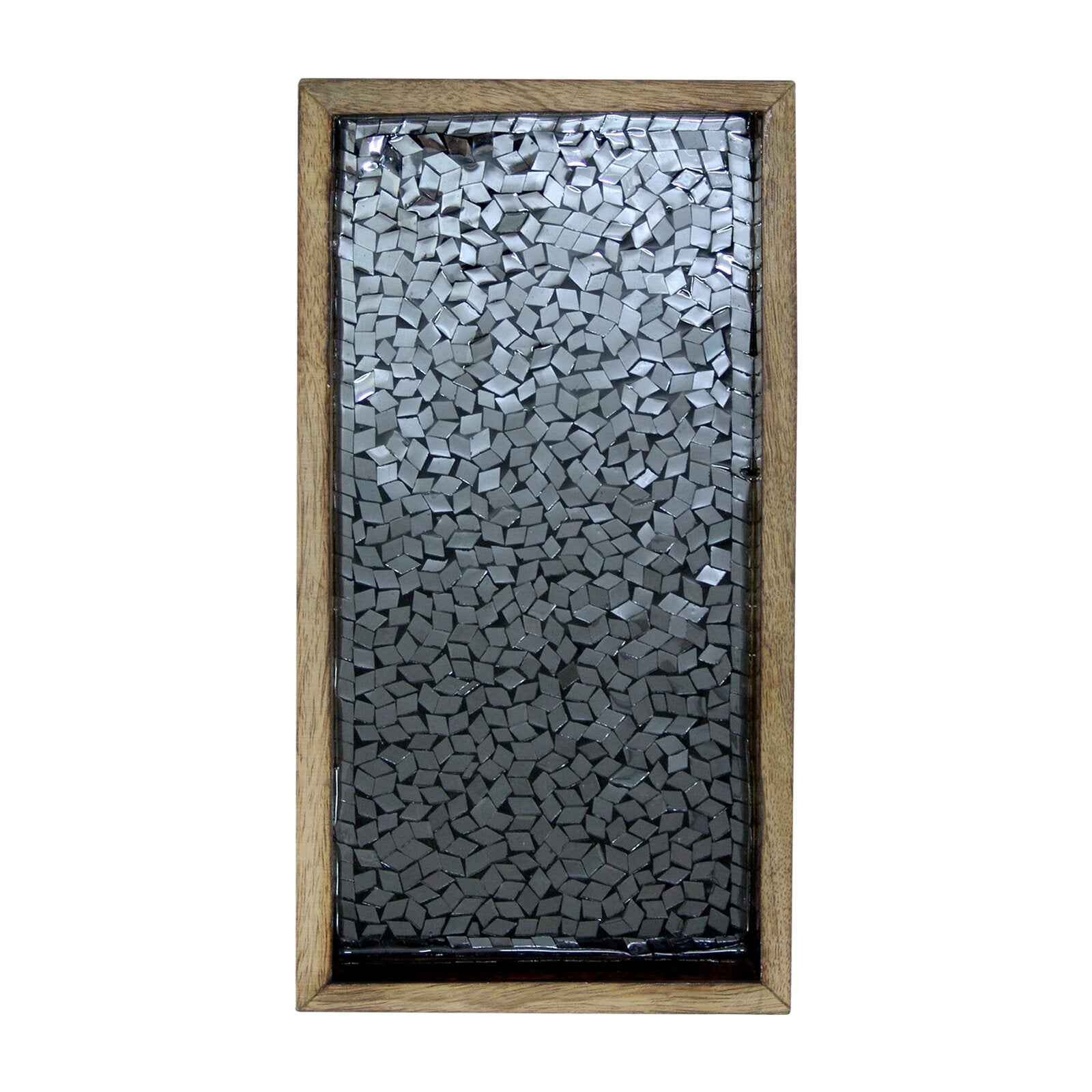Black Jarrard Mosaic Wooden Coffee Table Tray TJ164