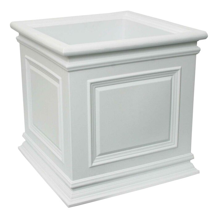 White Jarrel Self-Watering Plastic Planter Box