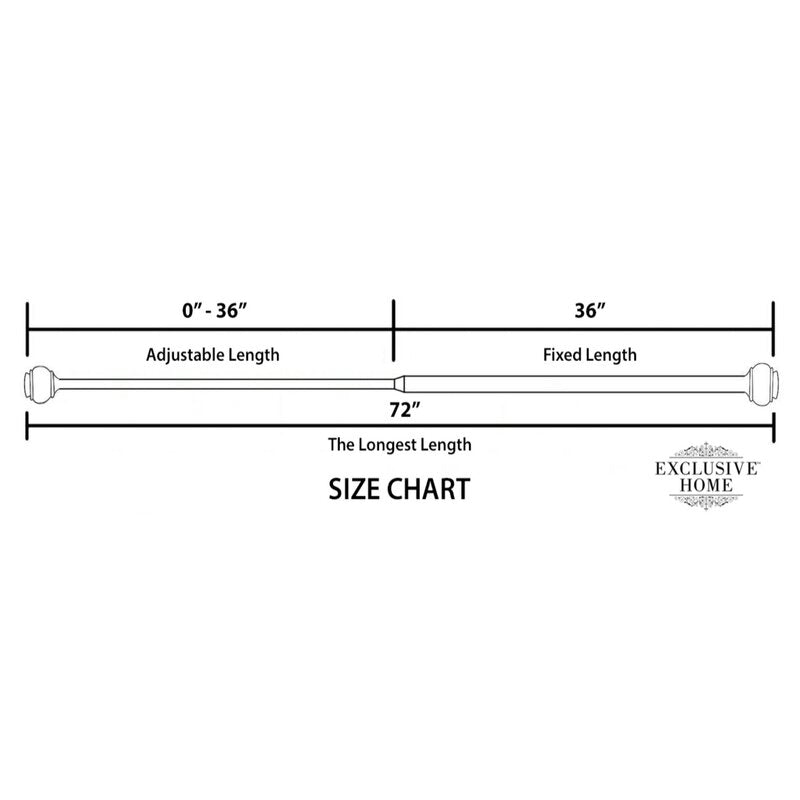 1" H x 72" W x 1" D Matte Silver Jarrod Adjustable 120" 1" Single Curtain Rod HB100