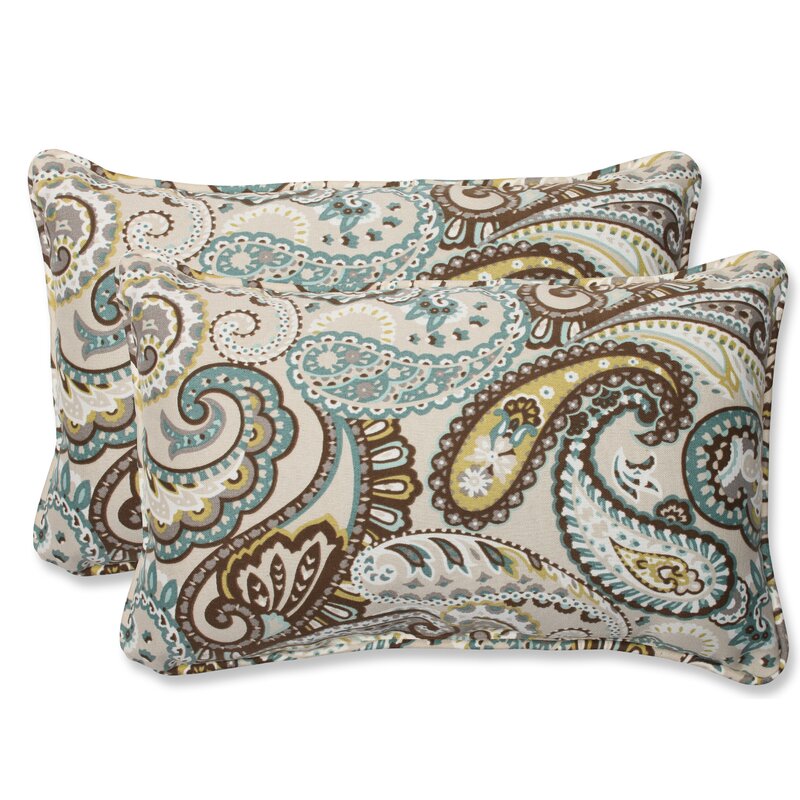 11.5" x 18.5" Jasia Indoor/Outdoor Lumbar Pillow (Set of 2)