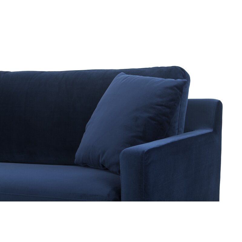 Java 119" Wide Velvet  Reversible Modular Sofa & Chaise