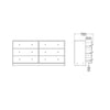 Black Jaylene 6 Drawer 56.34'' W Double Dresser