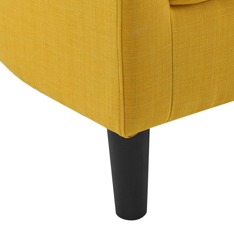 Jazouli linen barrel chair hot sale and ottoman