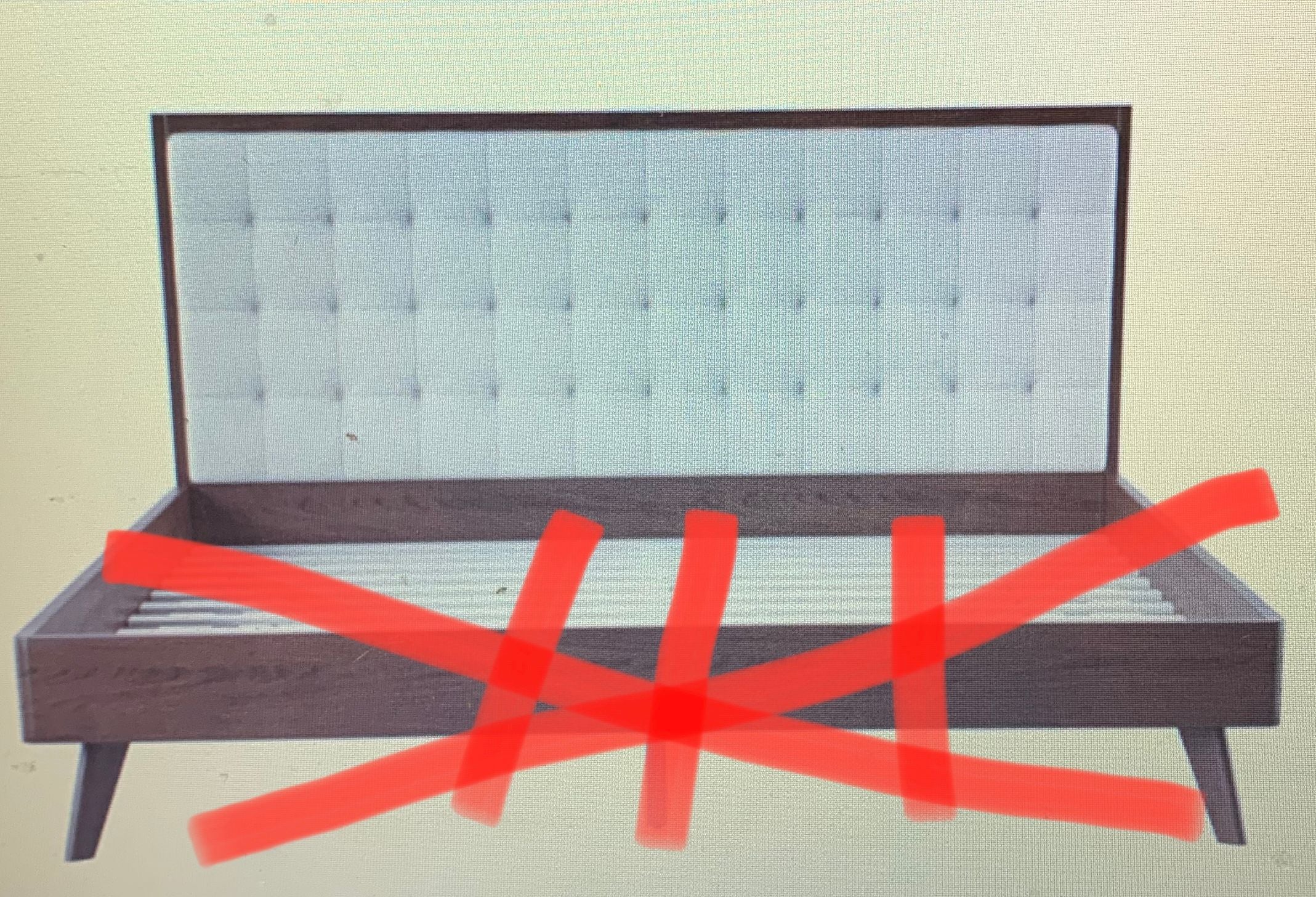 Soloman Mid Century Modern Tufted Upholstered Headboard ONLY, Queen