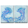 Blue/Purple Jelly Fish I/II Sarah LaPierre - 2 Piece Wrapped Canvas Print on Canvas K8249