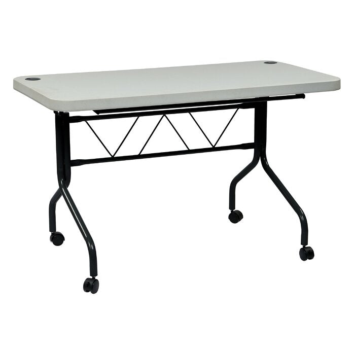 29.25" H x 48" W x 24" D Jenely Training Table with Caster Wheels