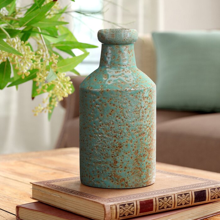 Jungle Green Jennette Ceramic Milk Jug Table Vase #HA30