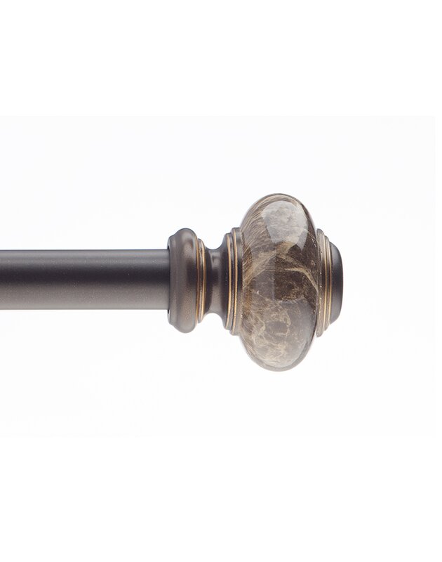 Jerald Single Curtain Rod Set, 66" - 120", Bronze #HA116