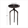 Black Jericho 22'' Tall Tray Top 3 Legs End Table