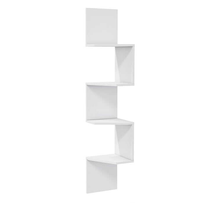 White Jerzey 5 Piece Floating Shelf