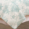 Jeterson Aqua Reversible Floral 3 Piece Quilt Set FULL/QUEEN EE805
