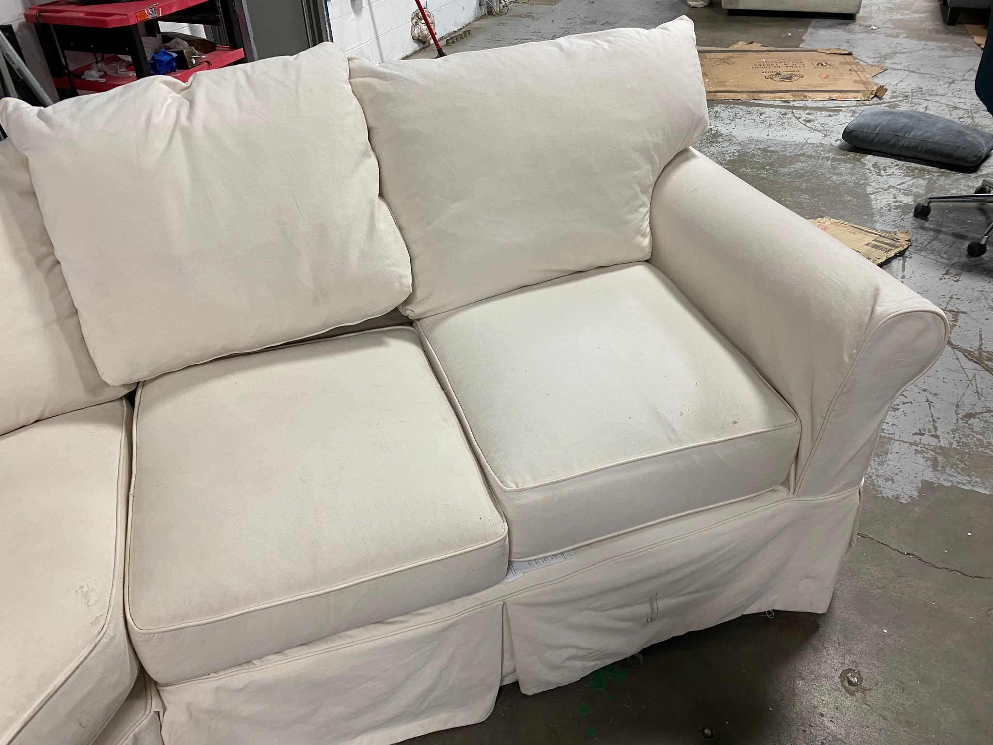 Bauer 102" Wide Cotton Corner Sectional *AS-IS*