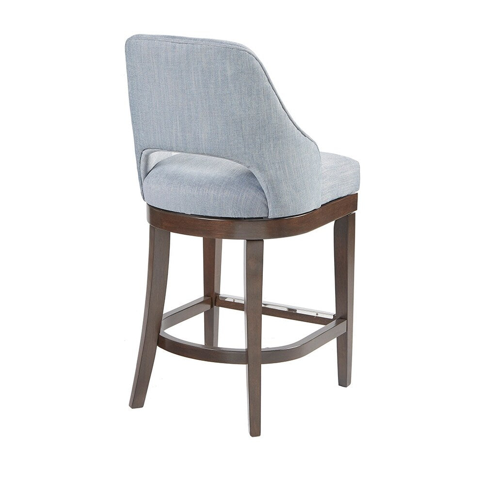 Counter Stool with Cushioned swivel seat - Blue
