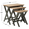 Edgecomb 3 Piece Nesting Table Set, Black/Oak (#507)