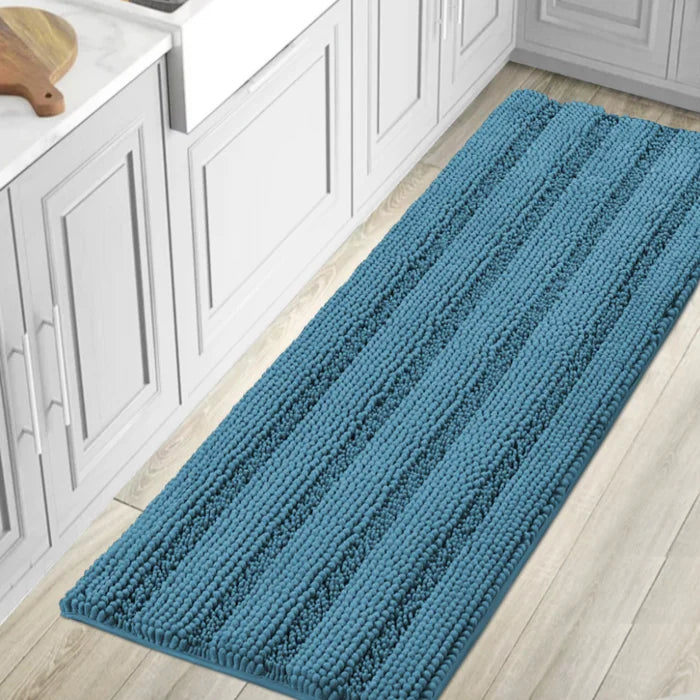 59" W x 20" L Turquoise Blue Joaquin Bath Rug