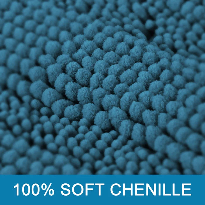 59" W x 20" L Turquoise Blue Joaquin Bath Rug