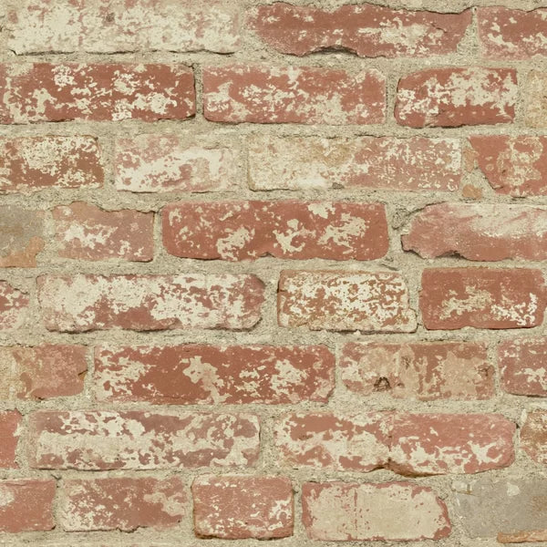 Beige Joetta Stuccoed 16.5' L x 20.5" W Brick Peel and Stick Wallpaper Roll,1 Roll = 28.18 Sq. Ft.