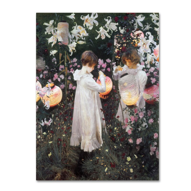 19" H x 14" W John Singer Sargent Carnation Lily Rose by John Singer Sargent - Print