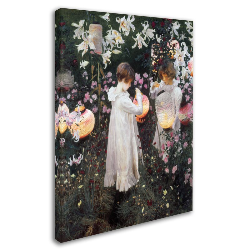 19" H x 14" W John Singer Sargent Carnation Lily Rose by John Singer Sargent - Print