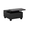Johnluis 31'' Wide Faux Leather Square Storage Ottoman with Storage CYB511