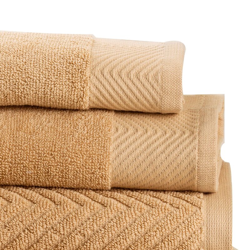 Beige Joplyn 6 Piece 100% Cotton Towel Set LC723