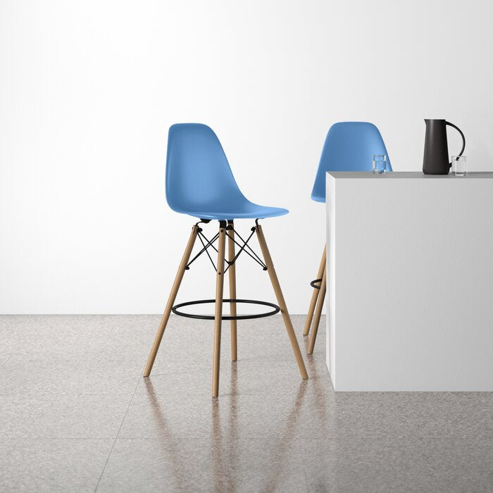 Blue/Natural Jordan Counter Stool (25.5" Seat Height) (Set of 2)