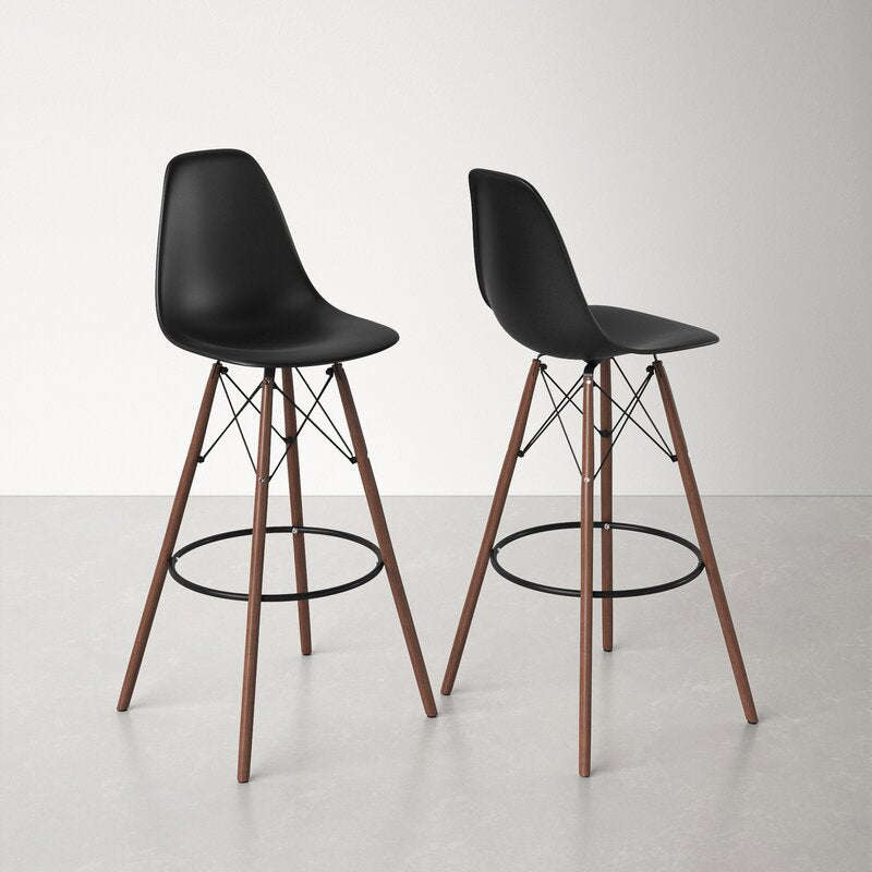 Black/Walnut Jordan Bar Stool (Set of 2)
