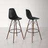Black/Walnut Jordan Bar Stool (Set of 2)