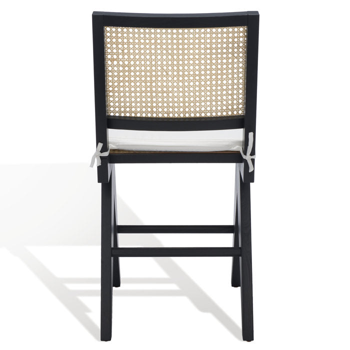 Black Josephina Colette Rattan Counter Stool