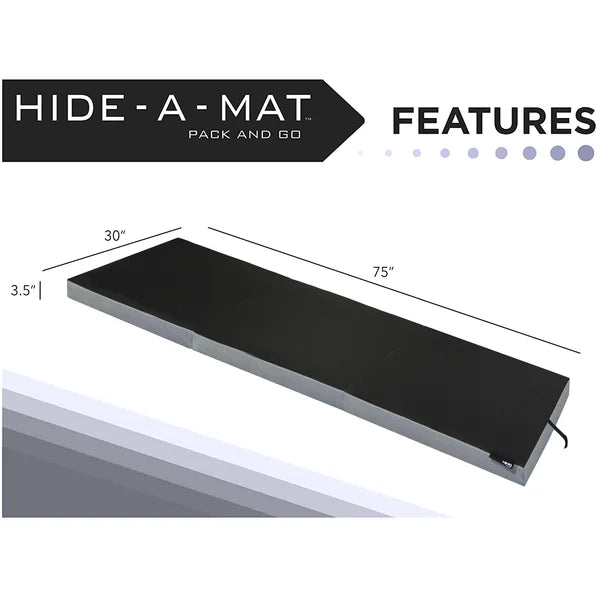 Black/Pewter Jr Twin Tri-Fold Cot - SET OF 2