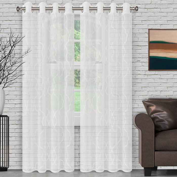 52" W x 108" L Junious Polyester Curtain (Set of 2)