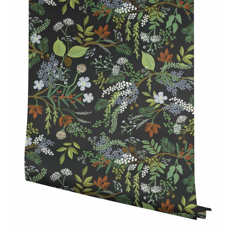 Black Juniper Forest 27' x 27" Wallpaper Roll, 2 rolls