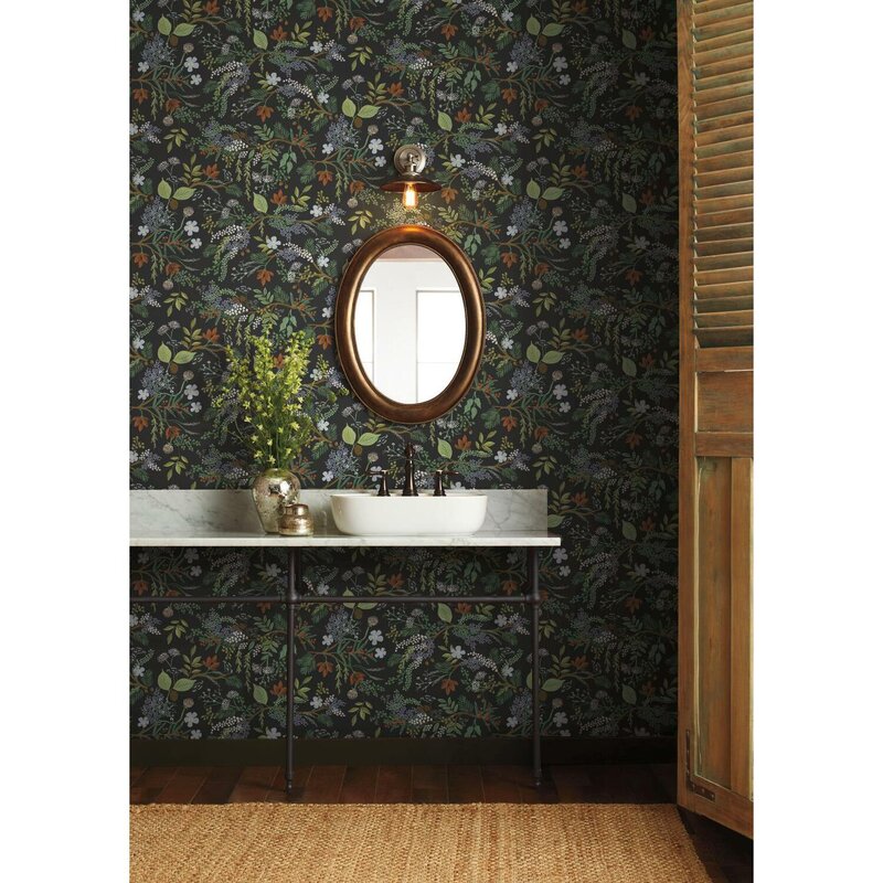 Black Juniper Forest 27' x 27" Wallpaper Roll, 2 rolls