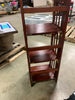 38 in. H Mahogany New Finish Solid Wood 3-Shelf Etagere Folding/Stacking Open Bookcase KBO342