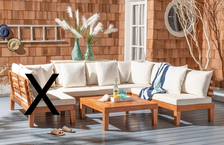 5pc Granton Living  Set Teak/Beige K7169 (3 boxes)