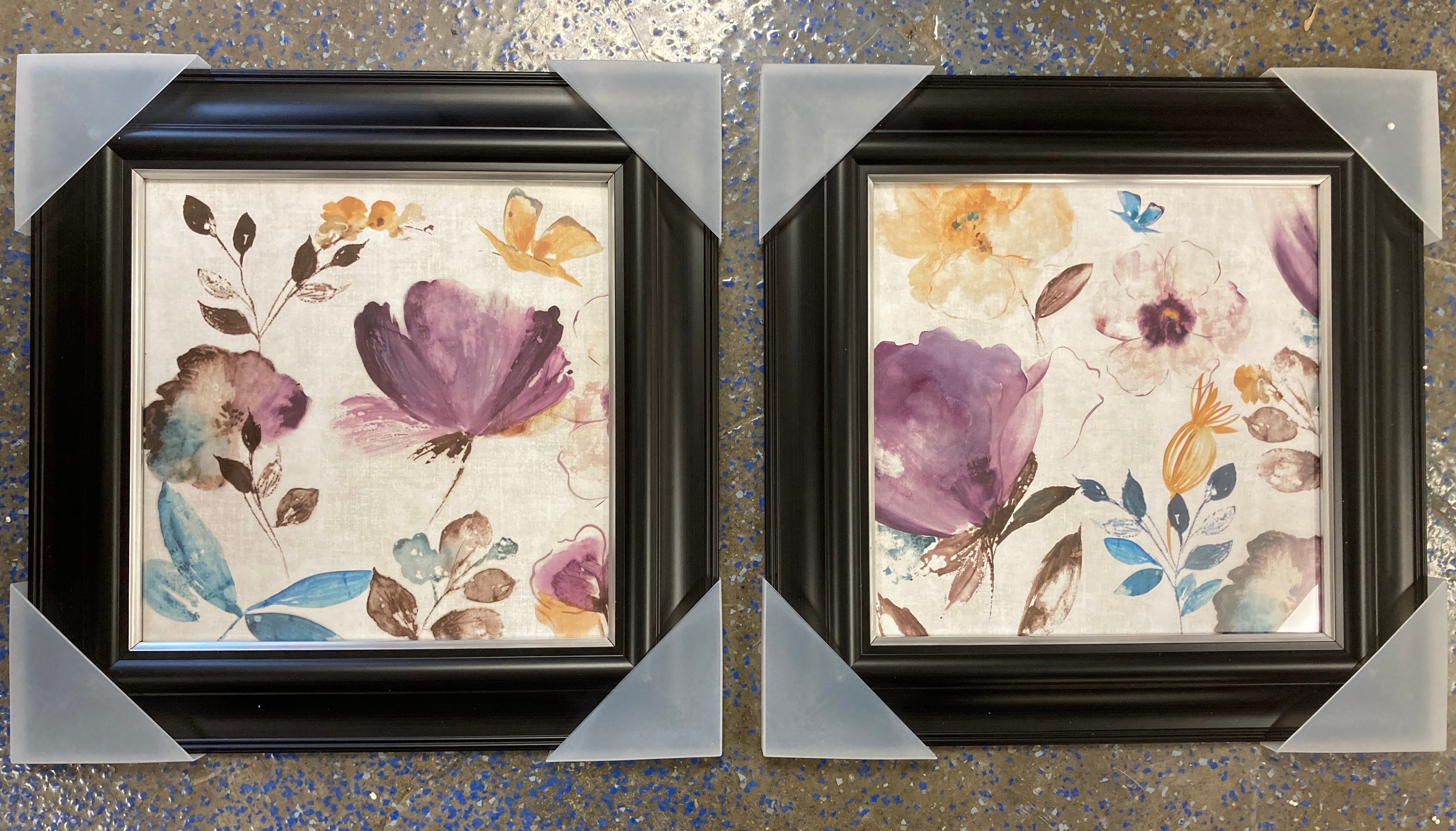 2 Piece Framed Print Set with Espresso Frame K7413