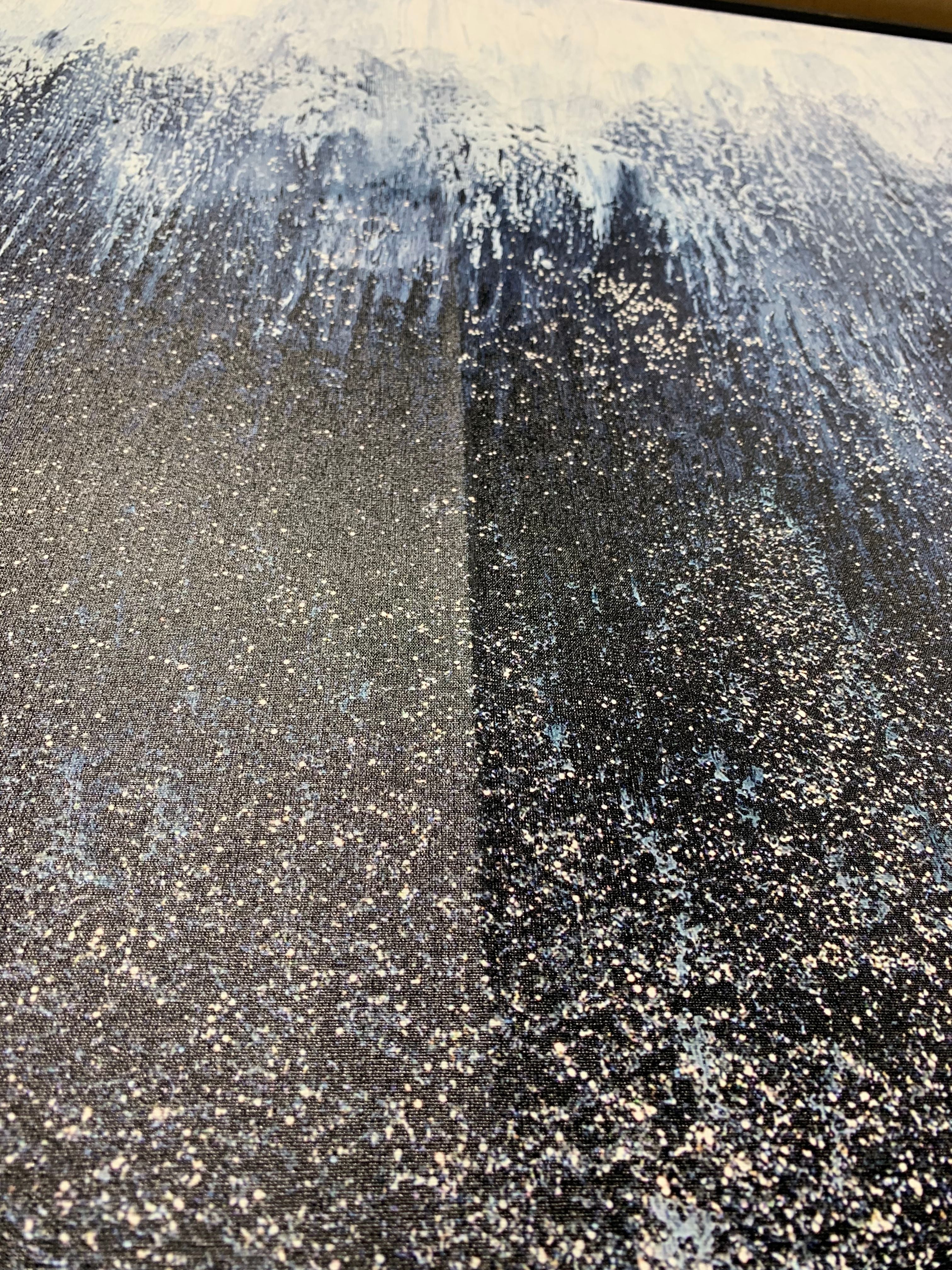 40" H x 60" W x 1.5" D Silver Spark by Nikki Chauhan - Graphic Art CYB232