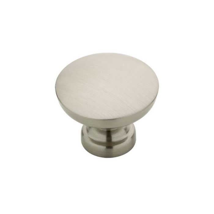 1-1/8 in. (29mm) Builders Fashion Collection Fulton Knob, Satin Nickel, (Set of 6)